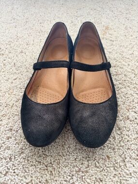 Dansko Black Mary Jane Flats with Strap